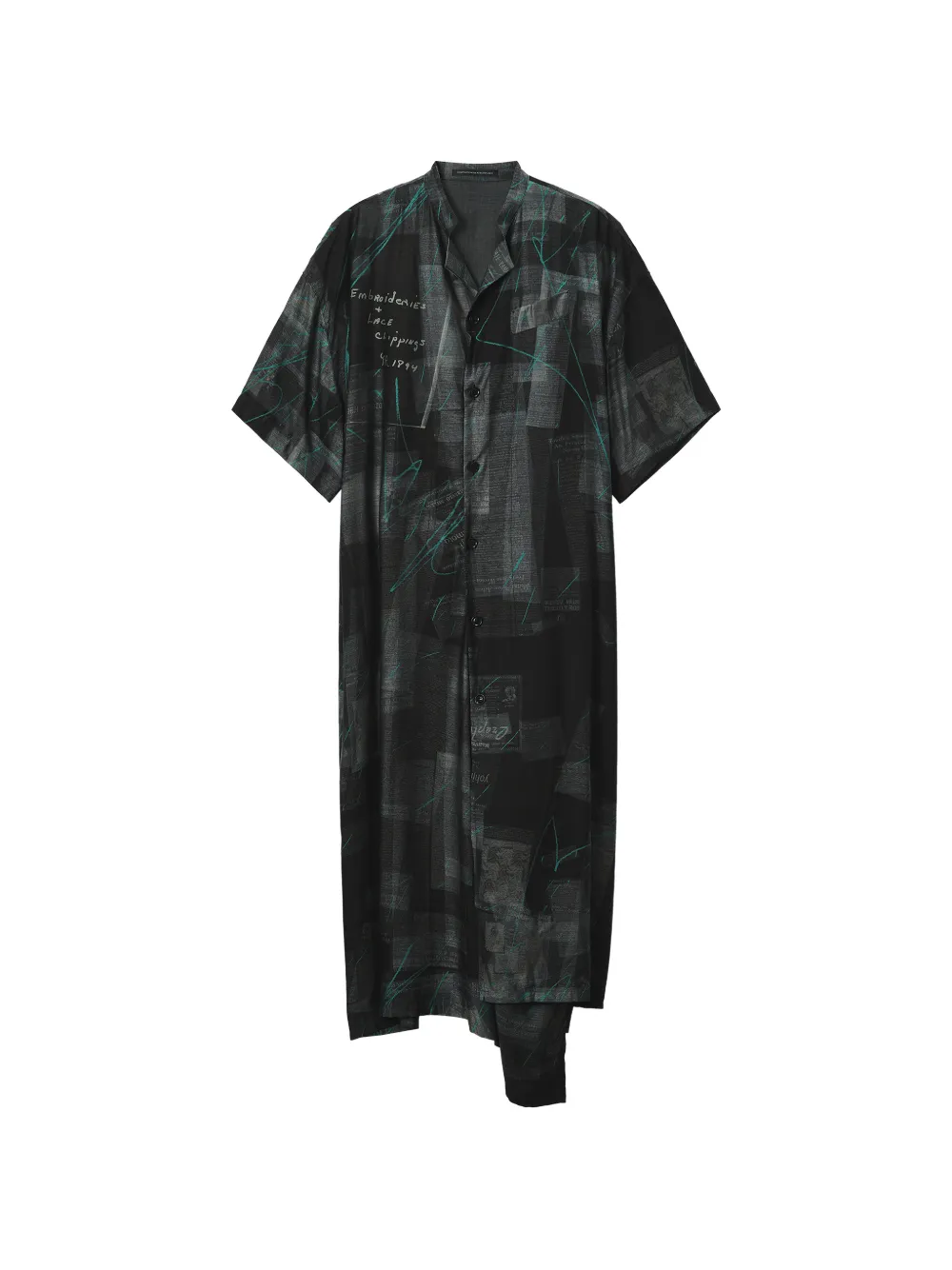 Y's print button dress - Nero