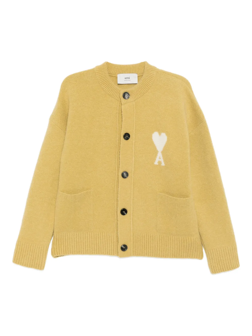 AMI Paris Ami De Coeur cardigan - Yellow