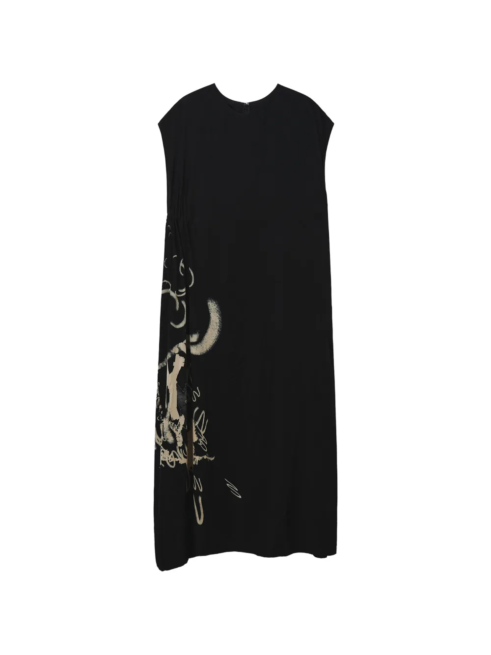 Y's print maxi dress - Nero