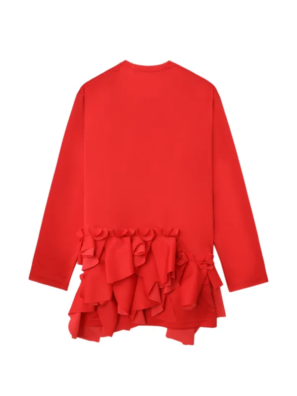 Comme Des Garçons Comme Des Garçons ruffled-hem Top | Red | FARFETCH