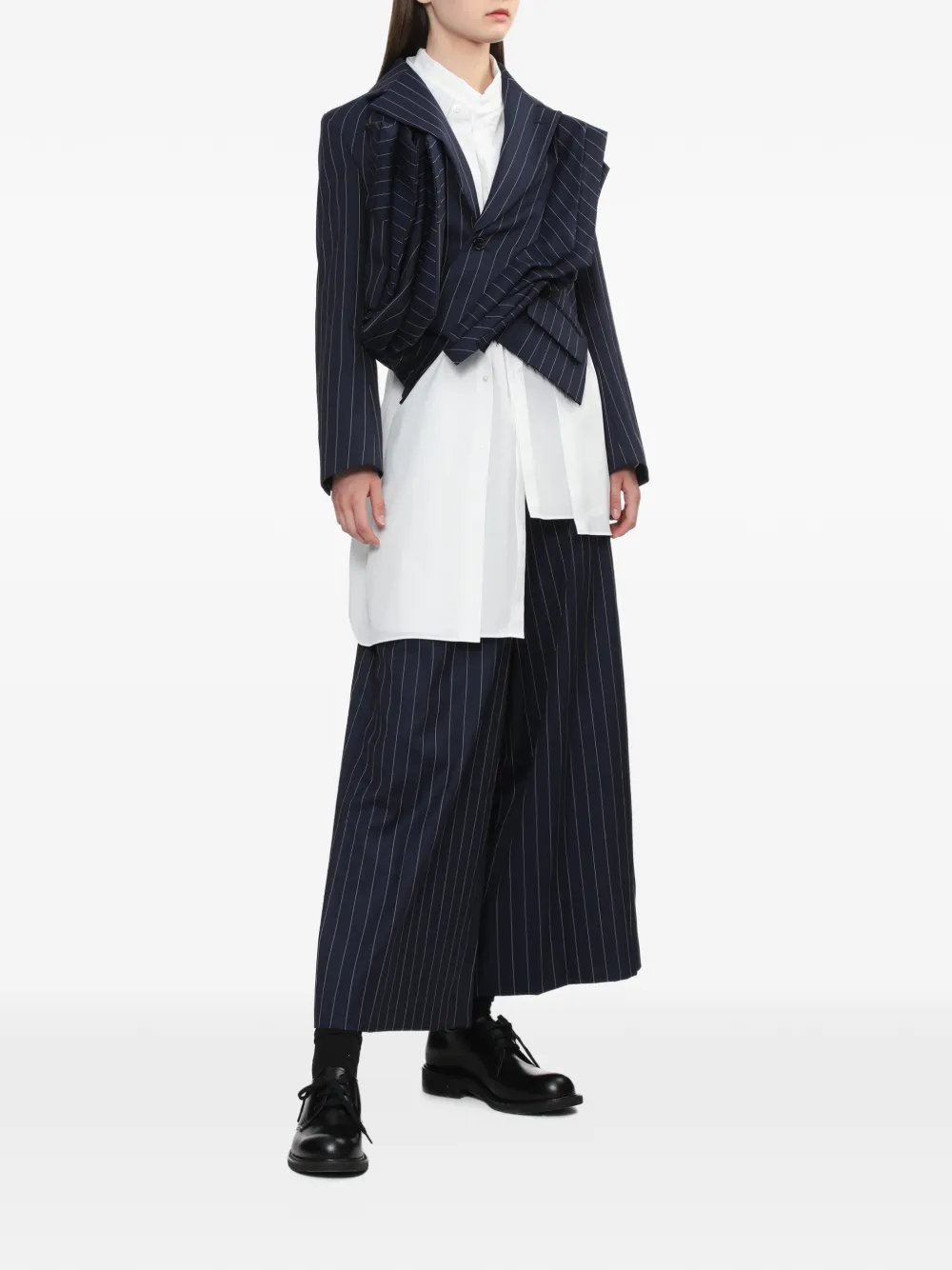 Comme Des Gar&ccedil;ons asymmetric shirt - Wit