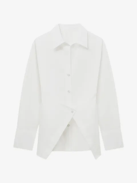 Helmut Lang chemise en coton asymétrique boutonnée