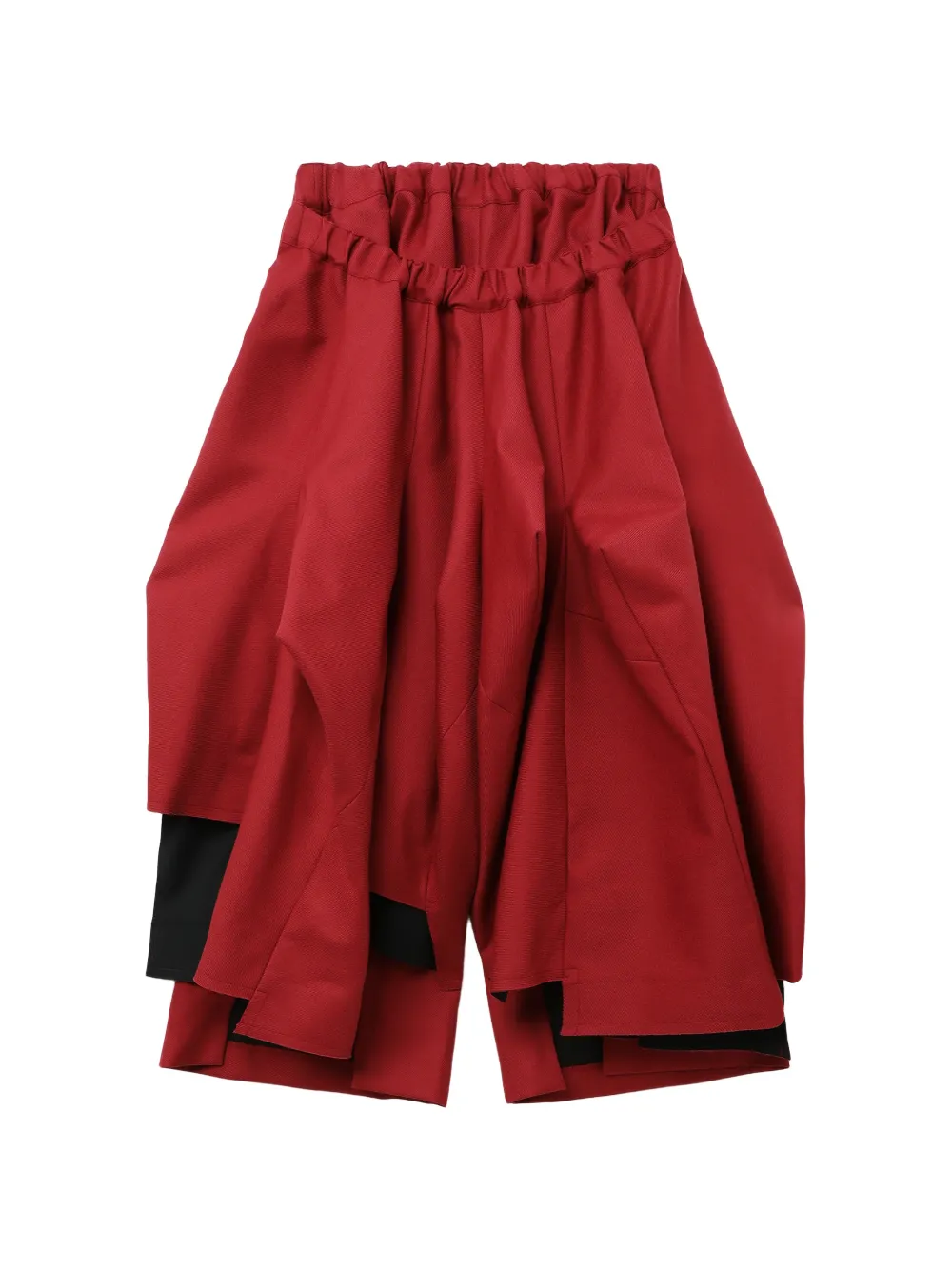 Comme Des Garçons elasticated layered trousers - Rosso