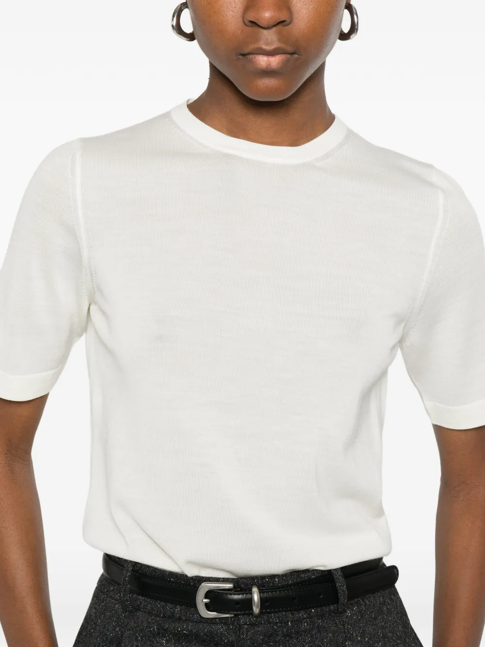 Goes Botanical Crew-neck T-shirt In White