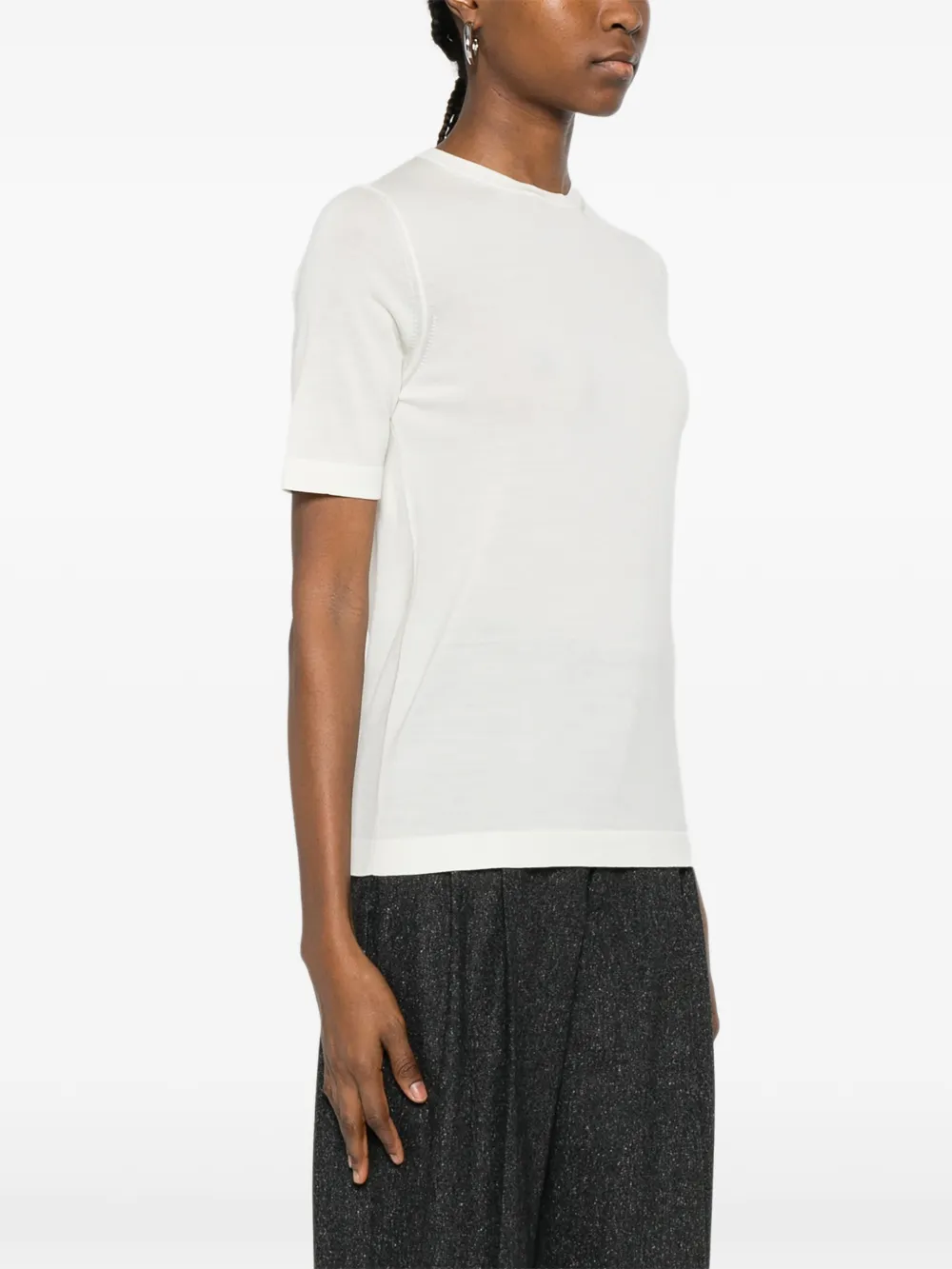 Goes Botanical Crew-neck T-shirt In White