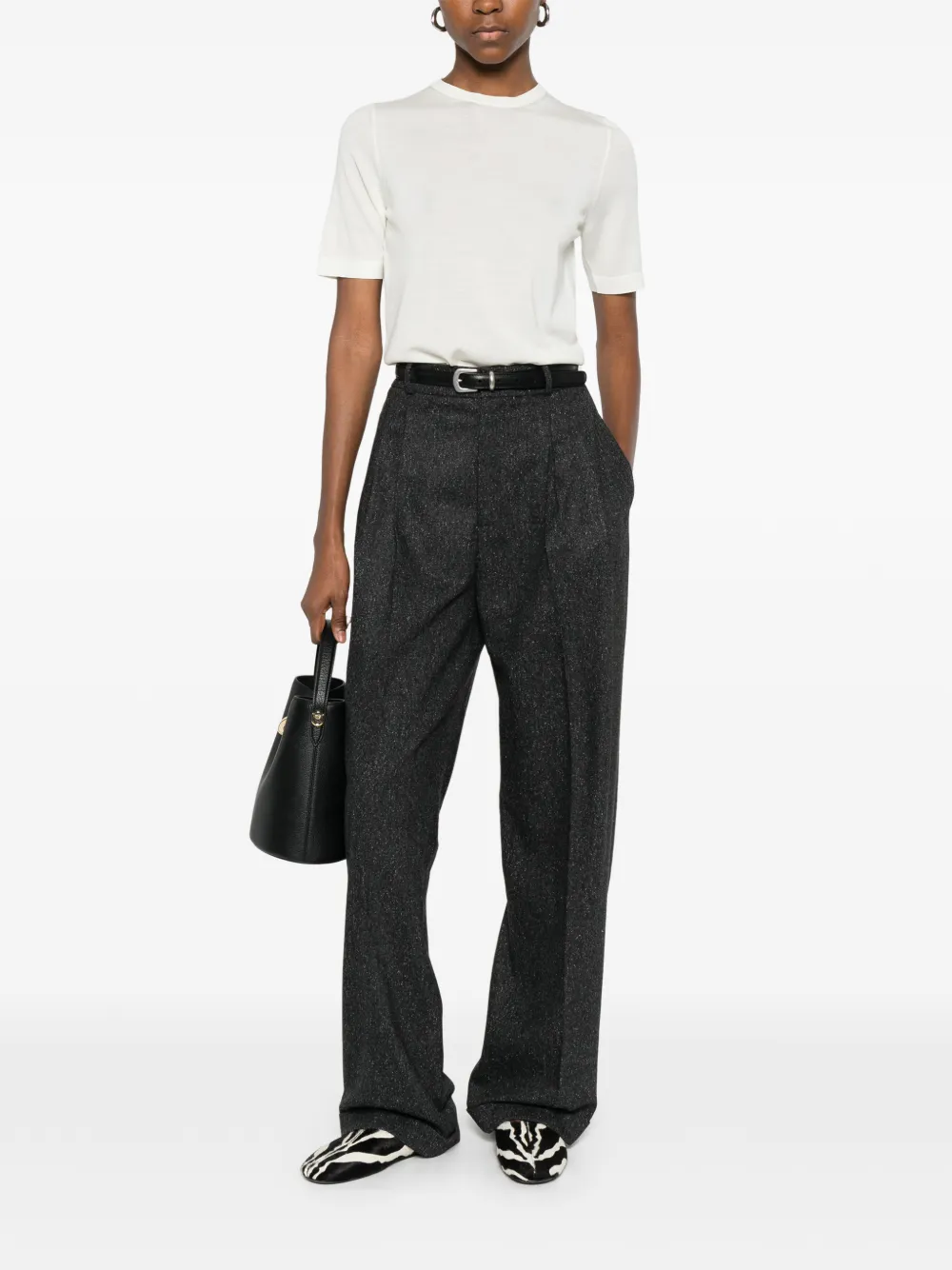 Goes Botanical Crew-neck T-shirt In White