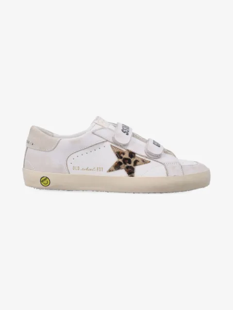 Golden Goose Kids star appliqué strap sneakers