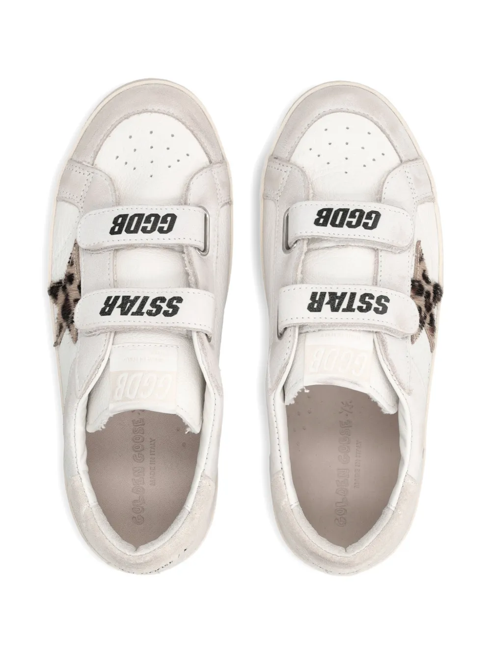 Golden Goose Kids Old School leren sneakers Wit
