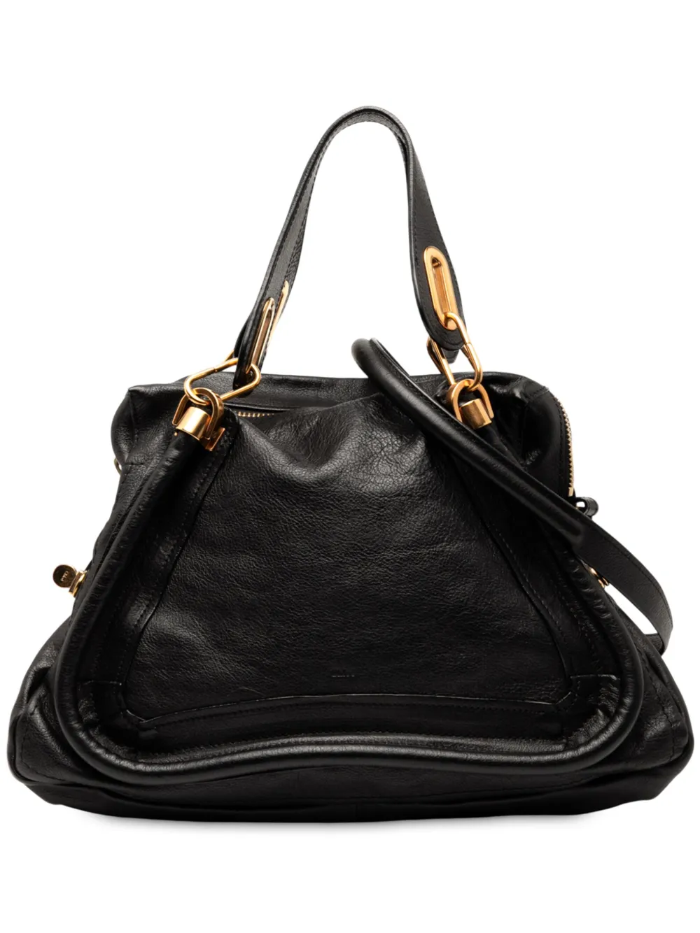 Chloé Pre-Owned bolso satchel Paraty mediano de piel texturizada 2010-2025 | negro | Image 1