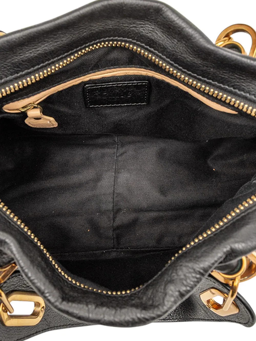 CHLOÉ Pre-owned 2010-2025 Medium Pebbled Leather Paraty Satchel In Black