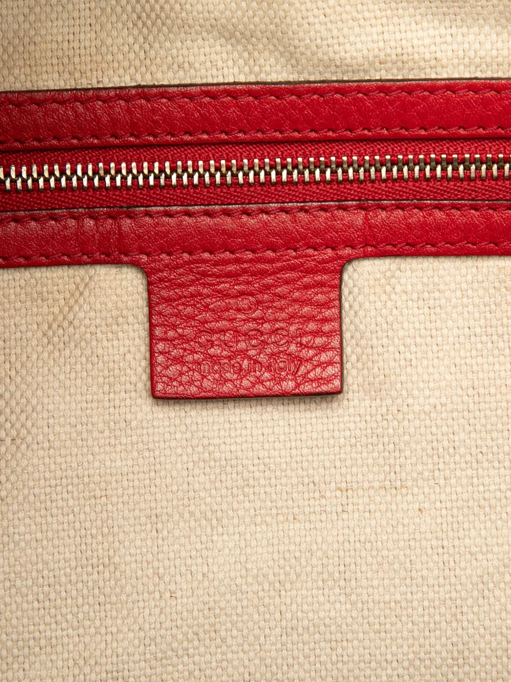 Pre-owned Gucci 2000-2015 Large Leather Soho Cellarius Tote Bag In Red