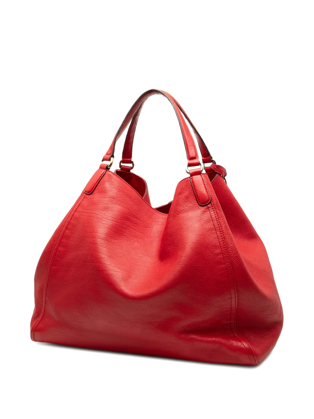 Pre-owned Gucci 2000-2015 Large Leather Soho Cellarius Tote Bag In Red