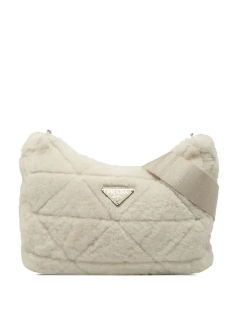 Prada Pre-Owned 2013-2025 Quilted Shearling Padded crossbody bag