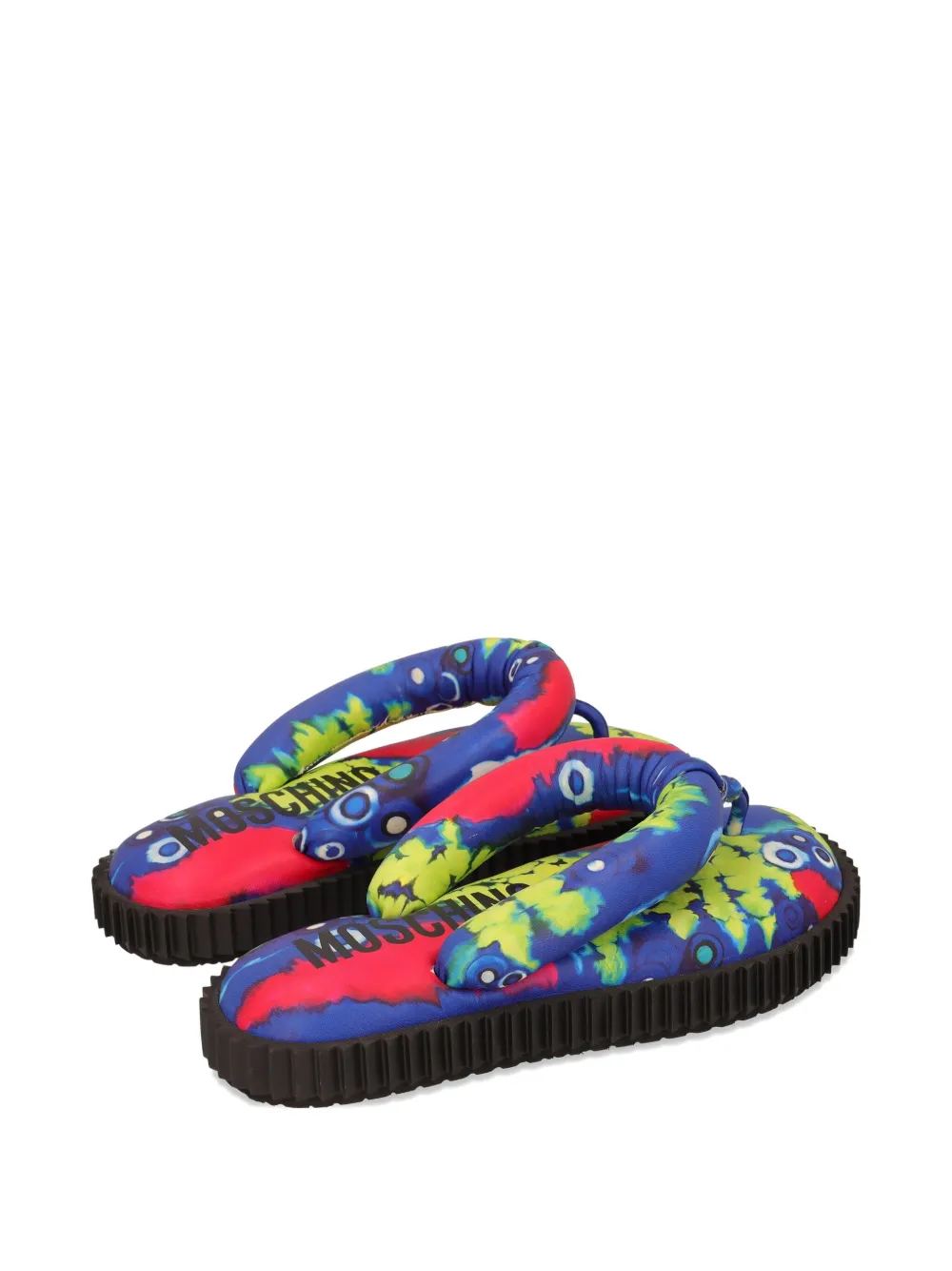 Moschino Pre-Owned tie-dye padded flip-flops | Image 2