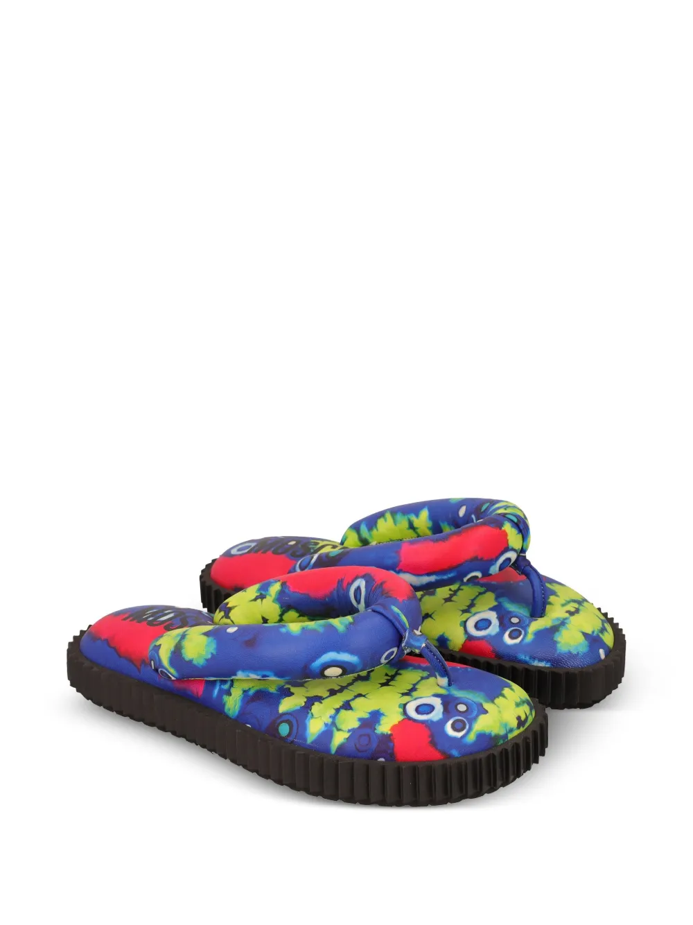 Moschino Pre-Owned tie-dye padded flip-flops | Image 2