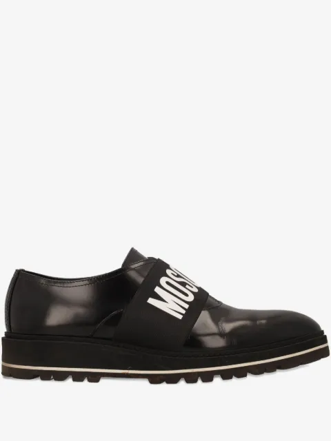 Moschino Pre-Owned logo-strap loafers 