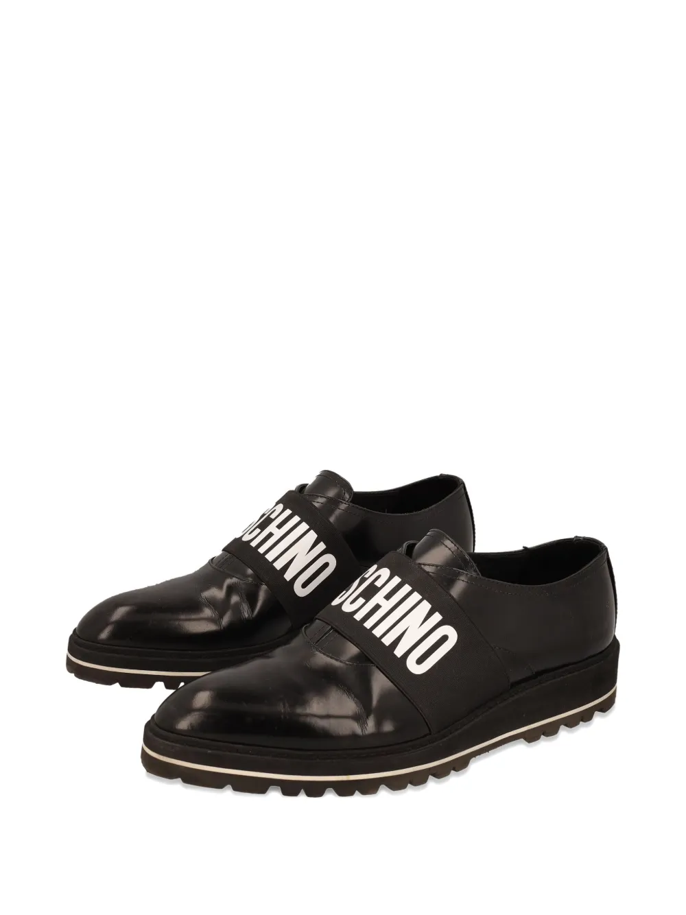 Moschino Pre-Owned logo-strap loafers | Image 2