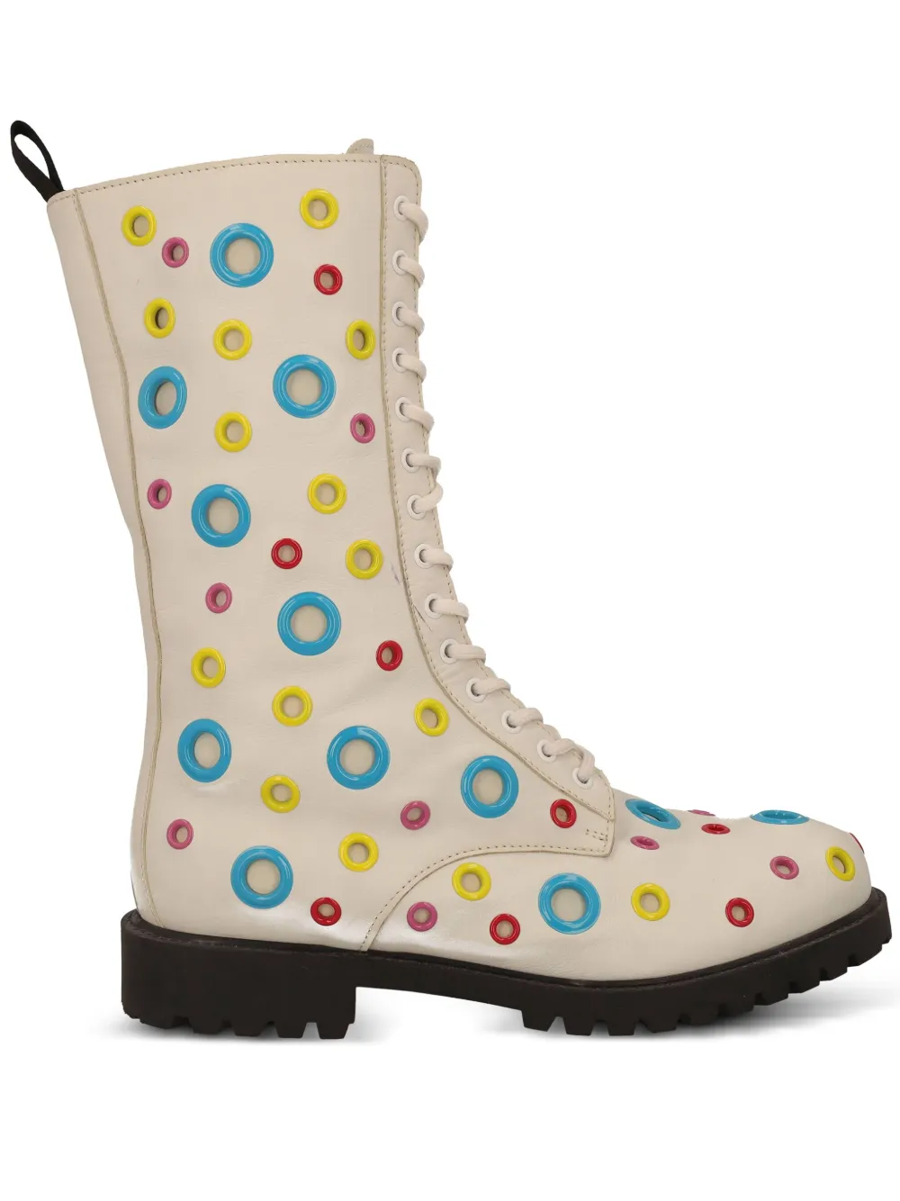 Moschino Pre-Owned lace-up biker boots | White | Image 1