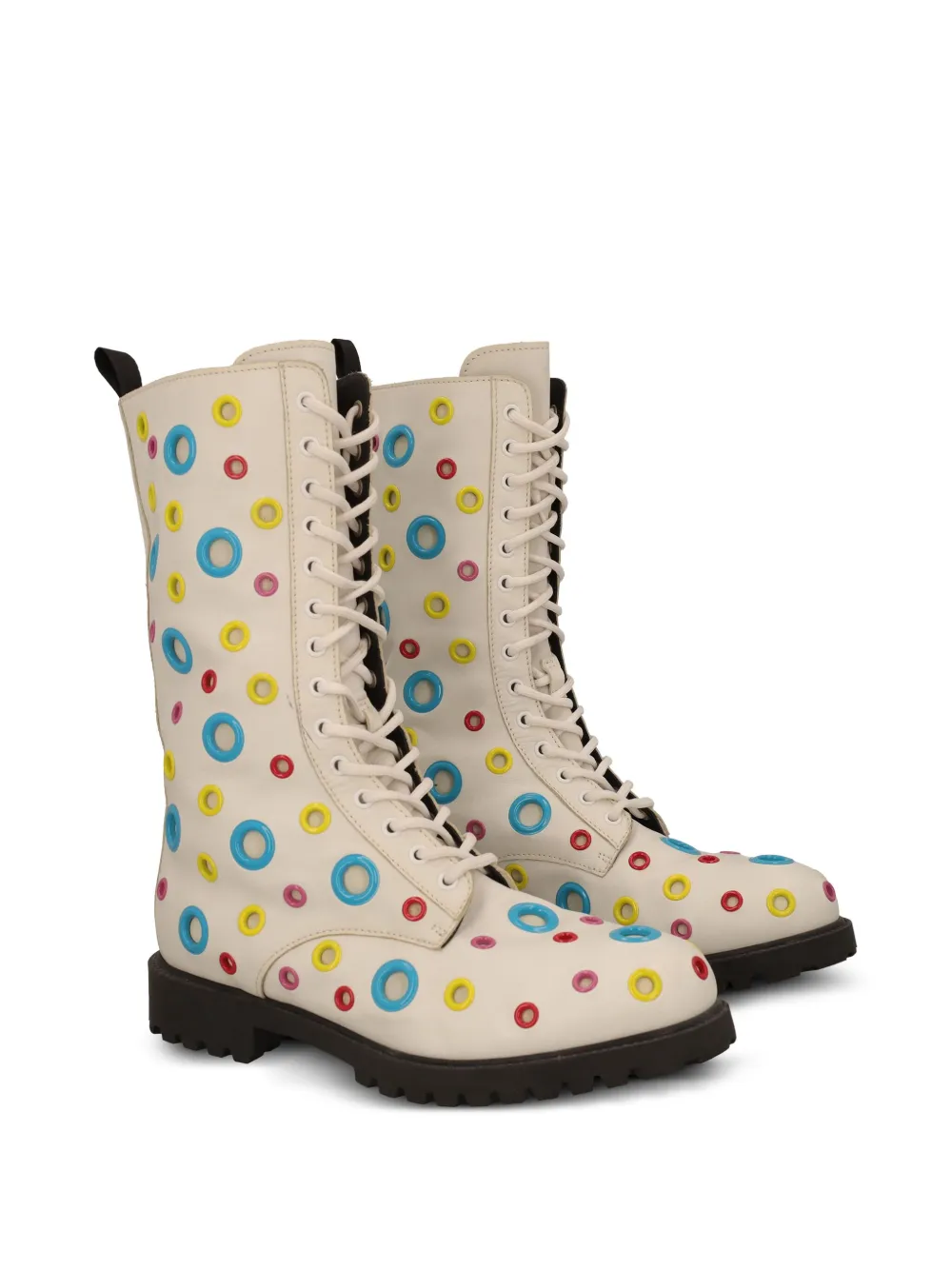Moschino Pre-Owned lace-up biker boots | Image 2