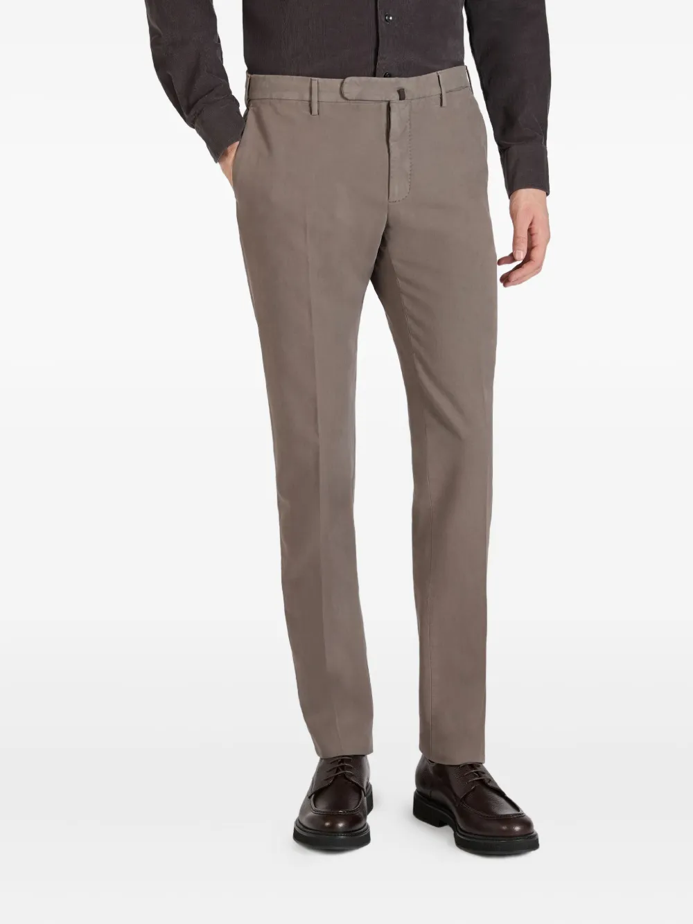 Incotex pressed-crease regular trousers | Brown | Image 1