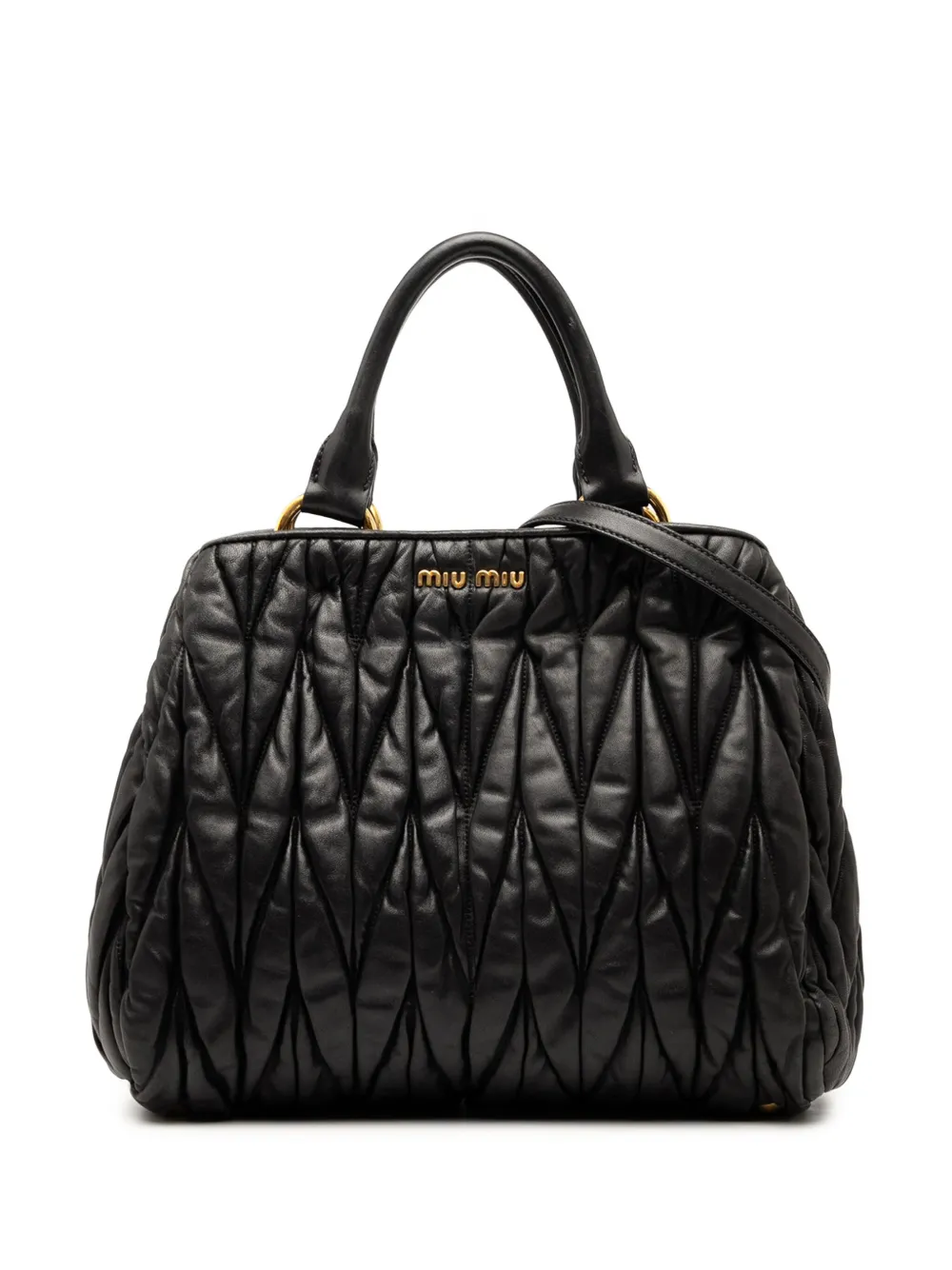Miu Miu Pre-Owned 2010 Matelasse Nappa satchel | Black | Image 1