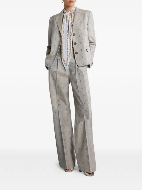 ETRO チェック パンツ | ニュートラル | FARFETCH JP