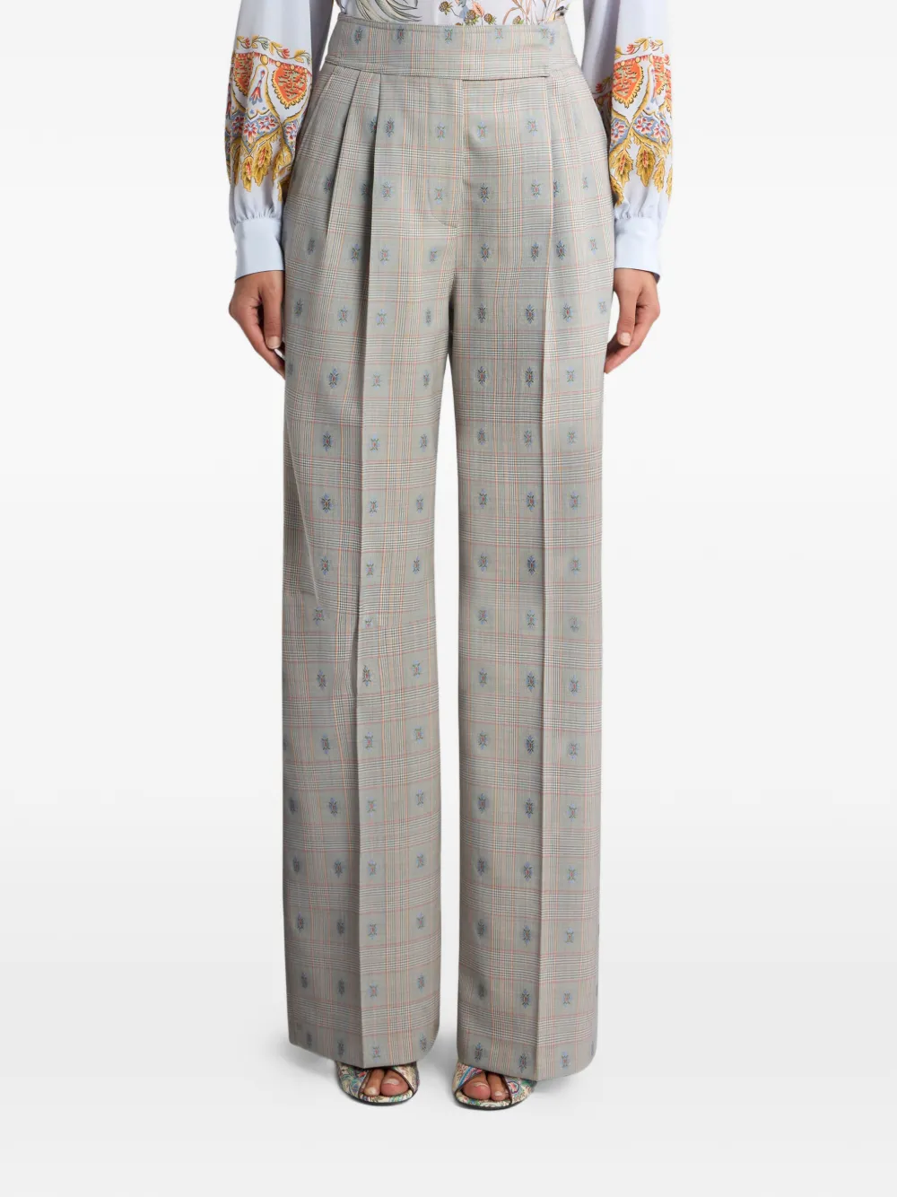 ETRO チェック パンツ | ニュートラル | FARFETCH JP