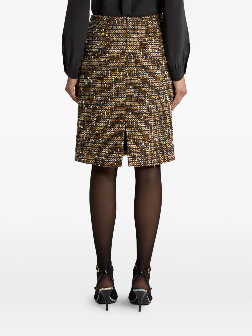 ETRO Tweed rok Bruin