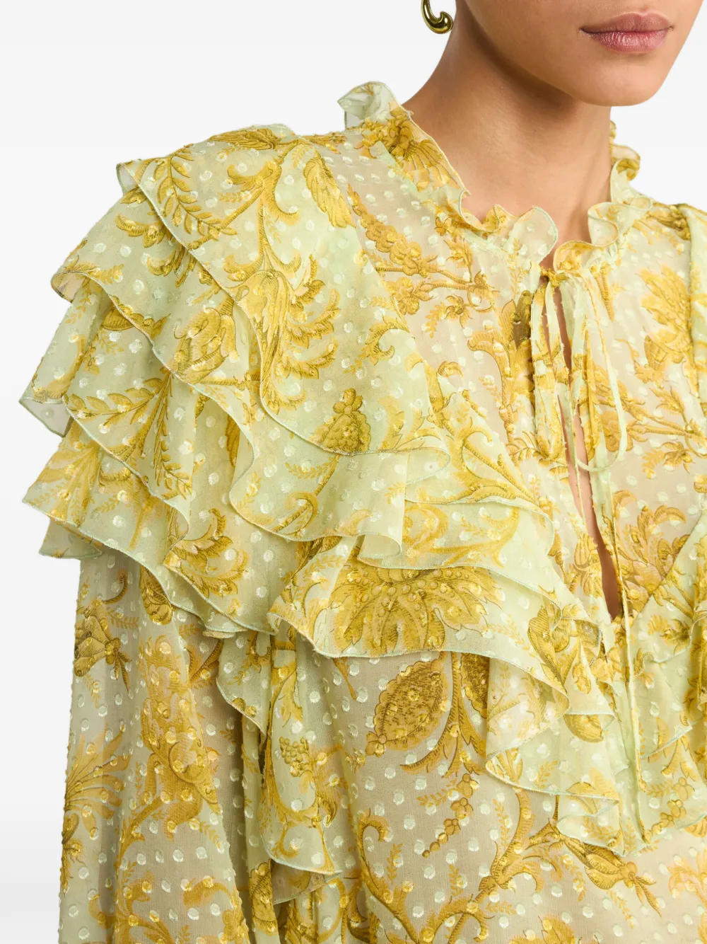 ETRO Top met bloemenprint Geel