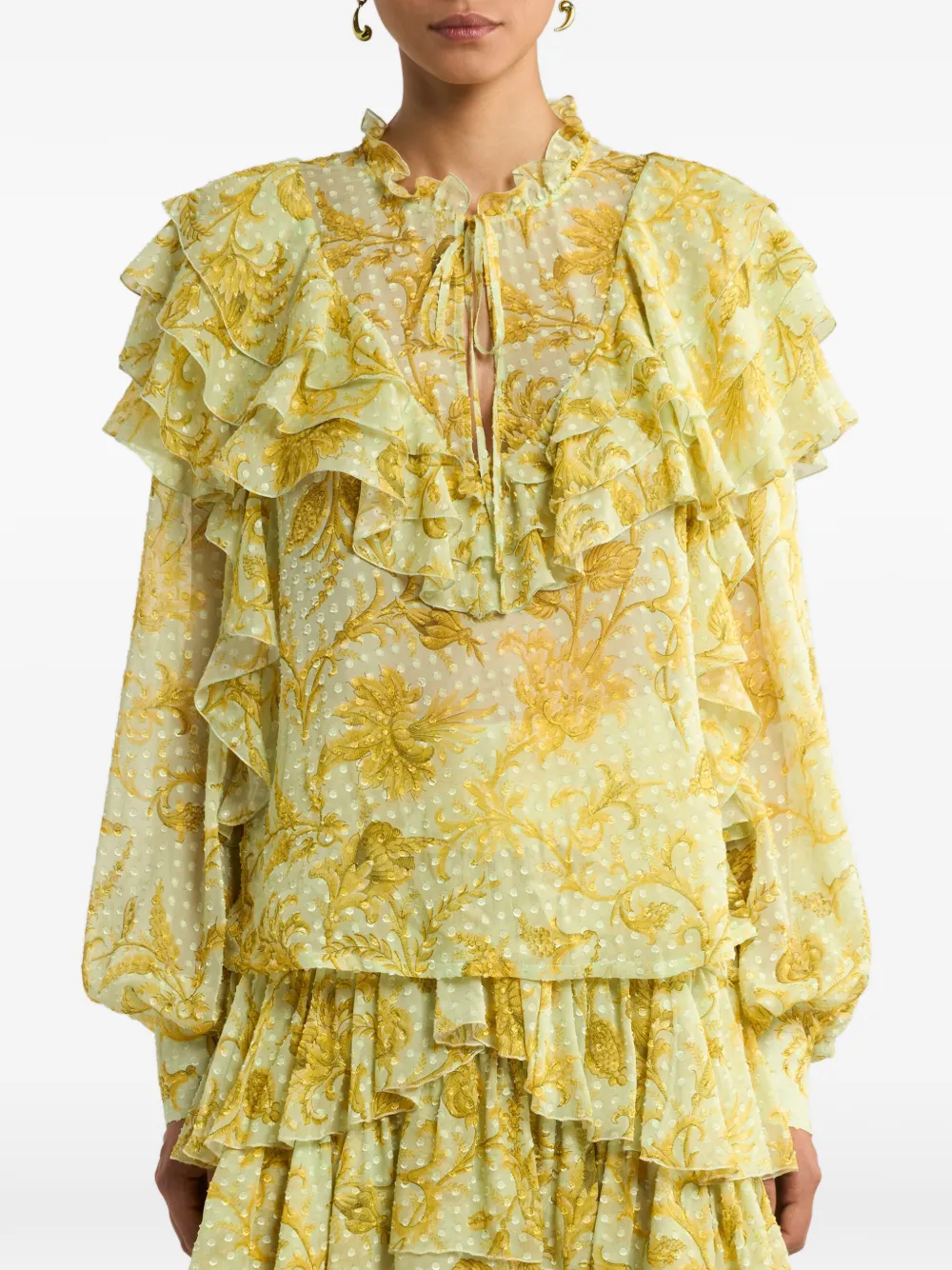  Etro Floral Top - Yellow 