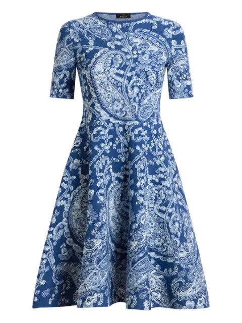 ETRO jacquard floral paisley mini dress