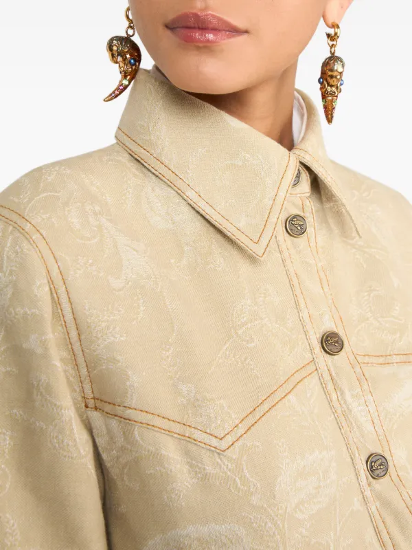ETRO フローラル デニムジャケット | ニュートラル | FARFETCH JP