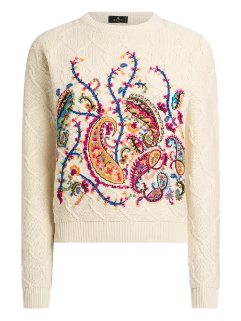 ETRO suéter con bordado floral