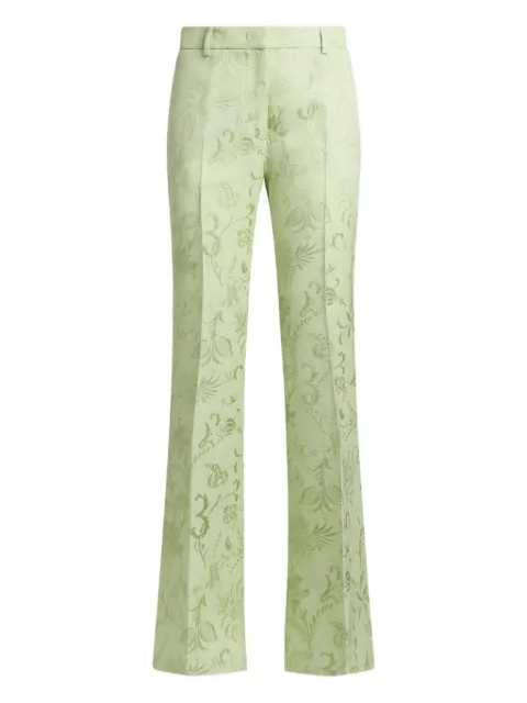 ETRO floral-motif jacquard trousers