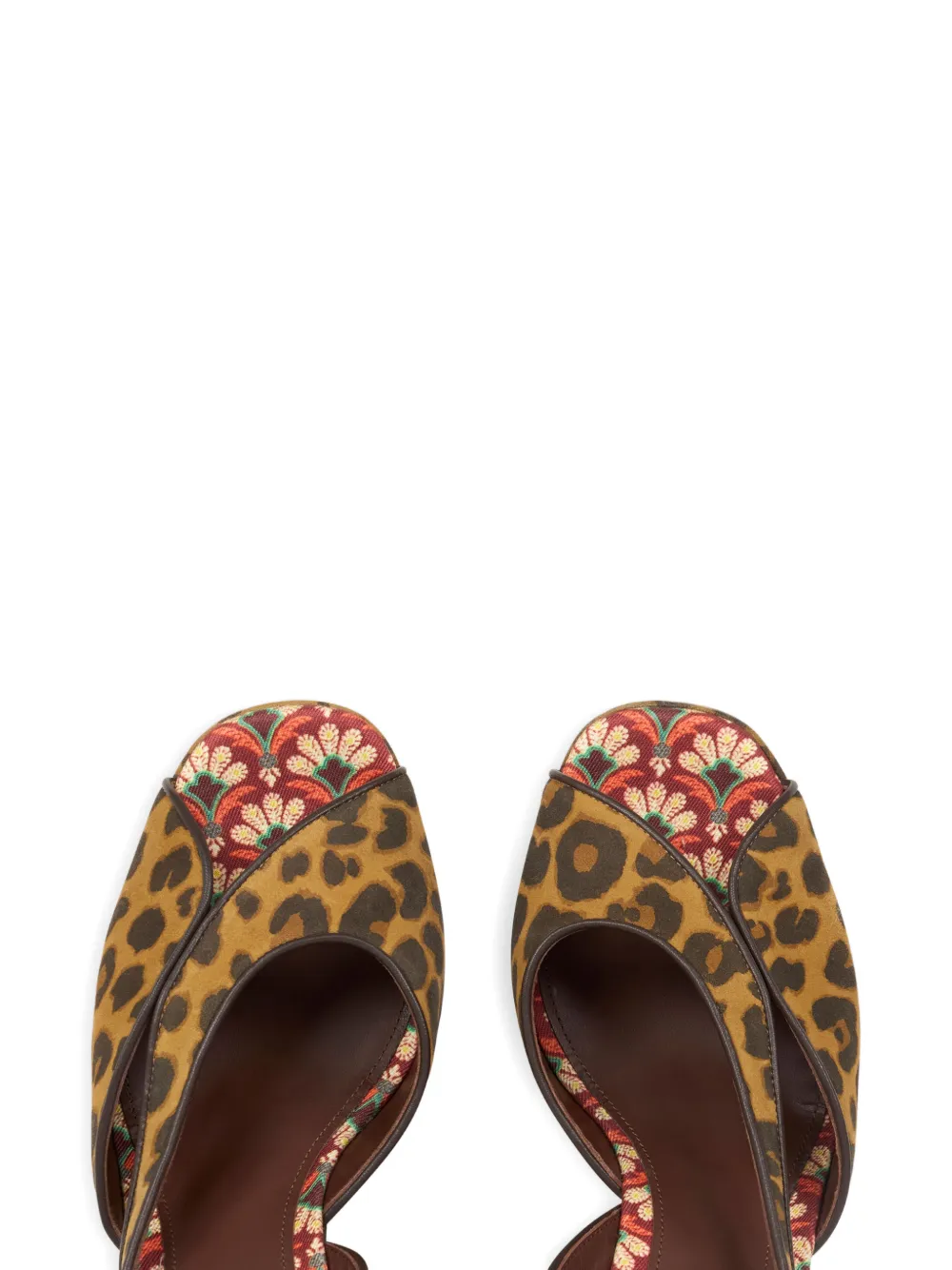 ETRO 100mm platform animal-print sandals Bruin