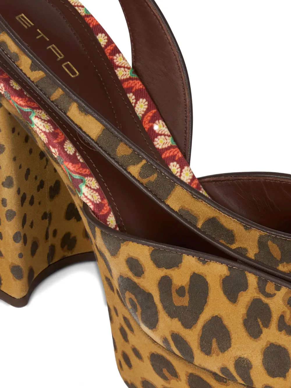 ETRO 100mm platform animal-print sandals Bruin