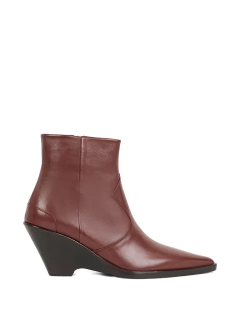 ETRO leather wedge ankle boots