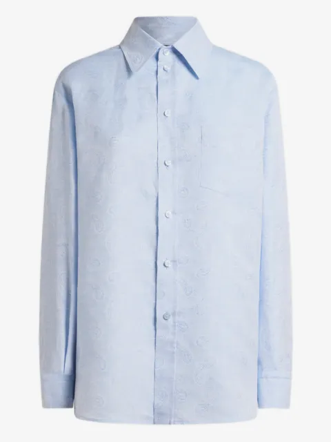 ETRO paisleymönstrad skjorta i jacquard