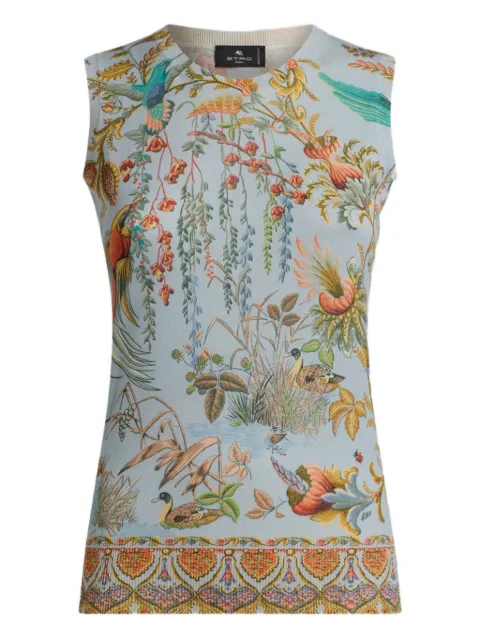 ETRO flora fauna-motif tank top