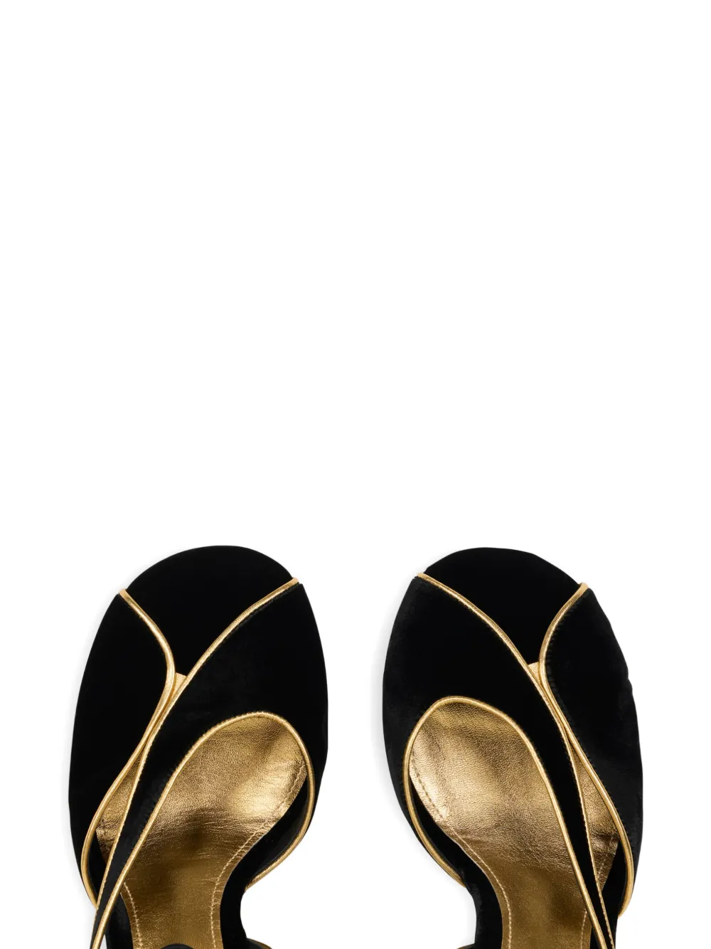 ETRO 90mm metallic-trim velvet high-heeled sandals Zwart