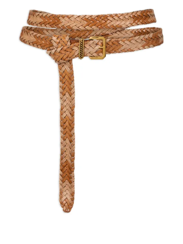 Etro Woven Double-wrap Belt in Brown