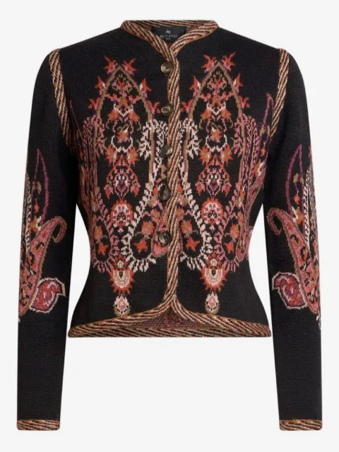 ETRO Cardigan crop con motivo paisley