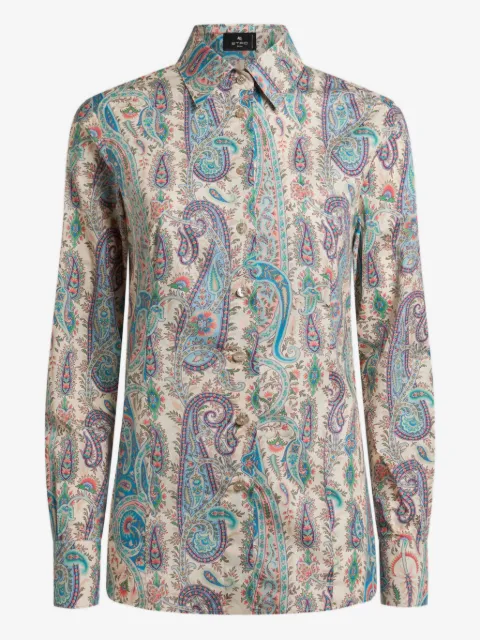 ETRO camisa con motivo de cachemira