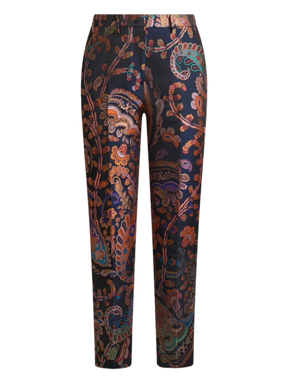 ETRO Pantaloni a sigaretta con stampa paisley - Blu