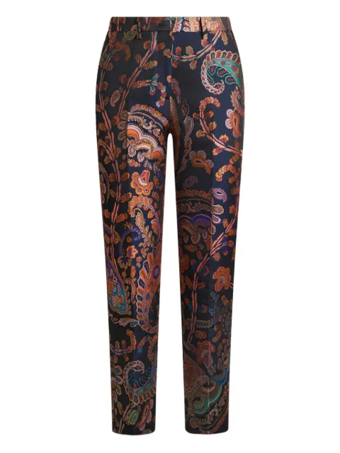ETRO pantalones skinny con motivo floral en jacquard