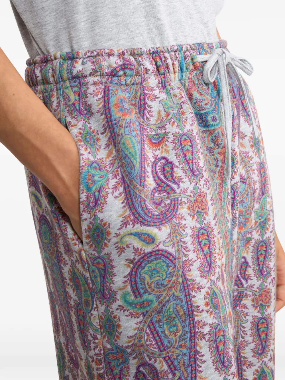 ETRO Katoenen joggingbroek met paisley-patroon Beige