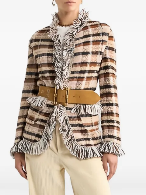 ETRO grid-motif jacket