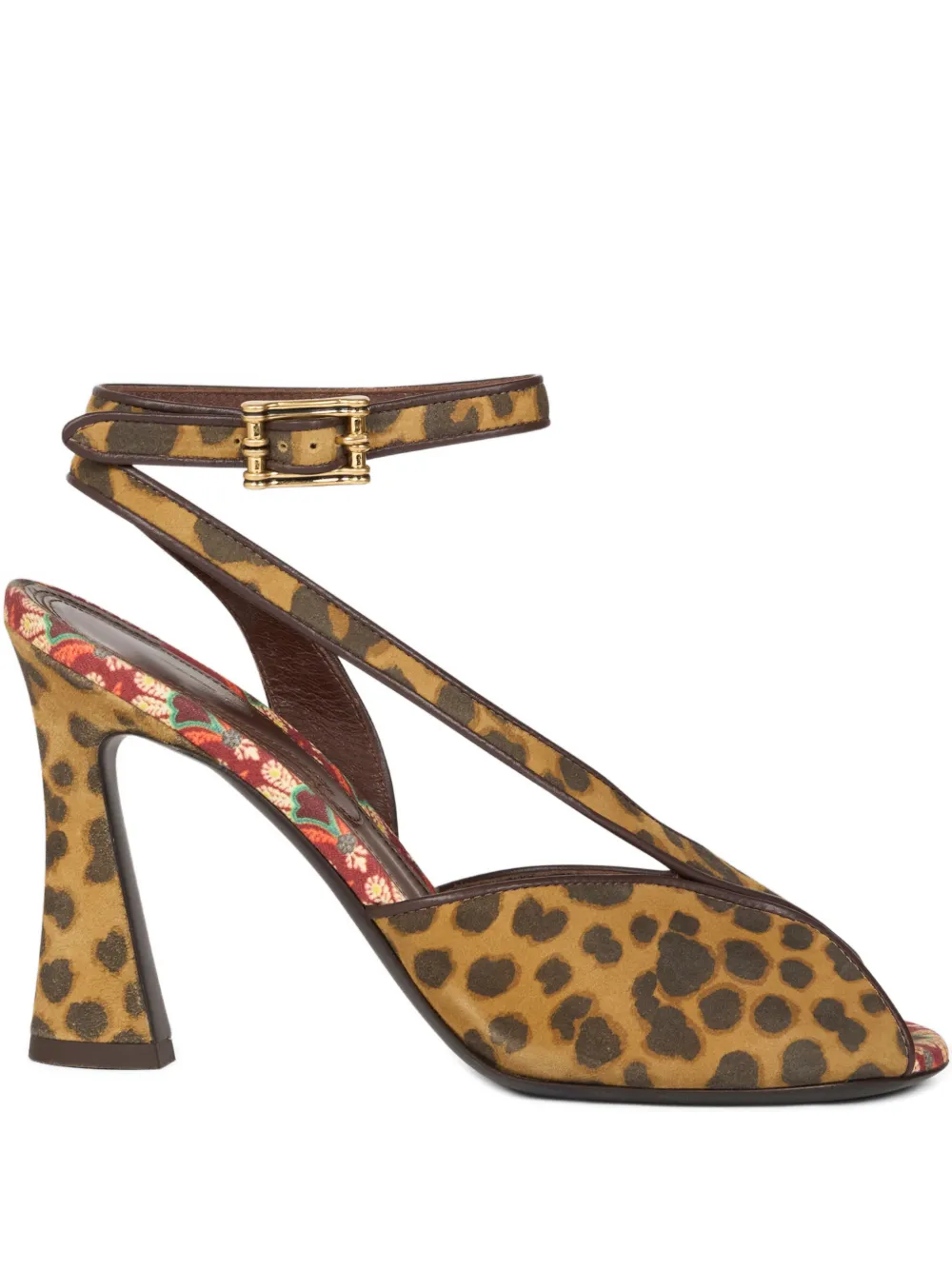 Etro 90mm Animal-print Heeled Sandals In Animal Print