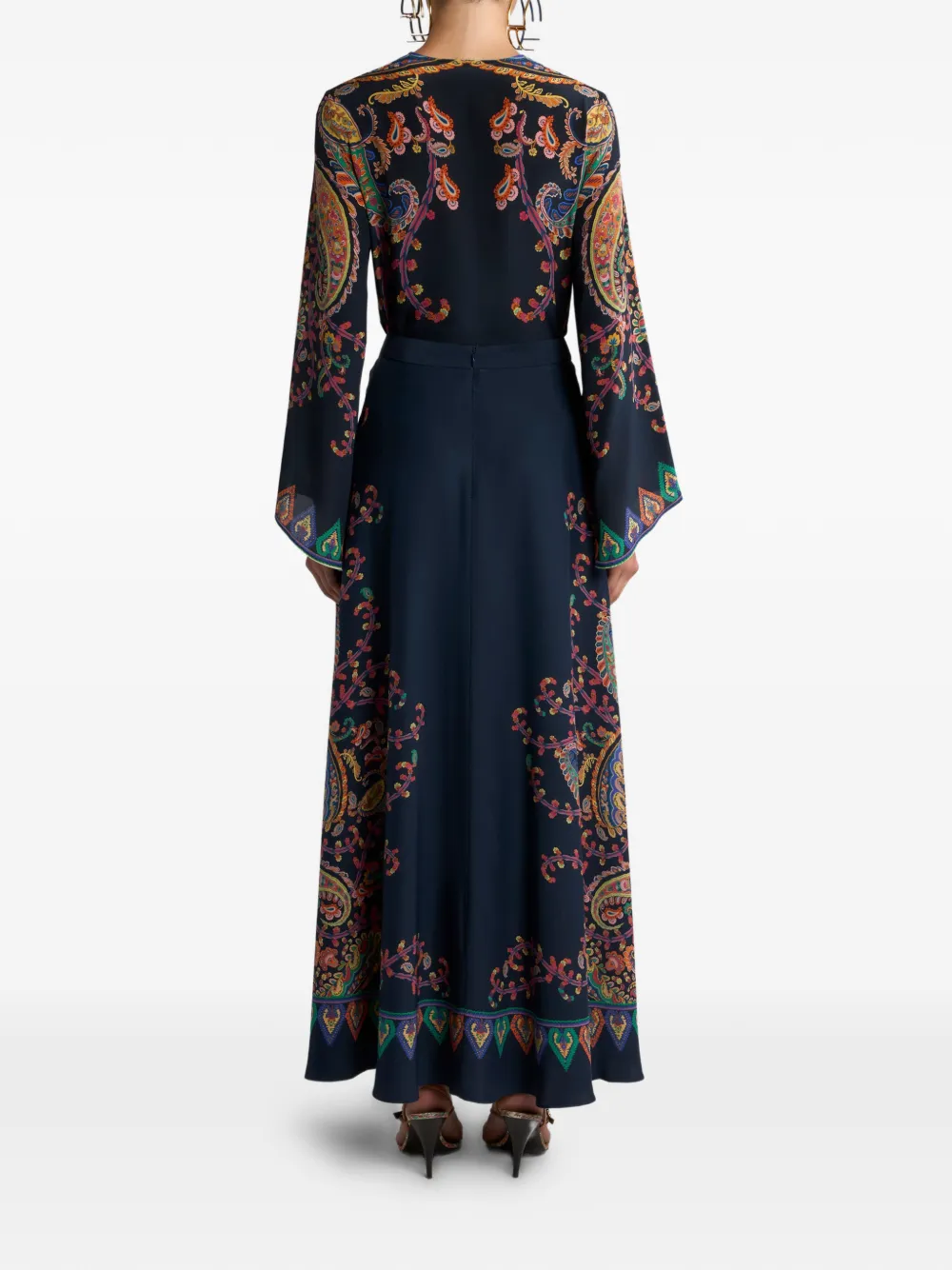 paisley-print maxi skirt