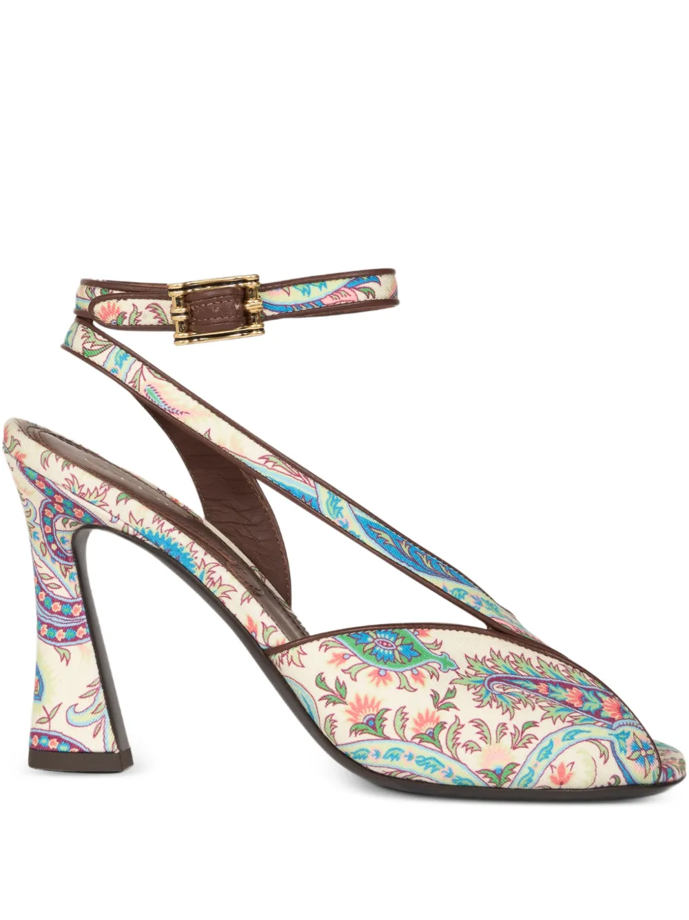 ETRO Sandalen met enkelbandje en print Beige